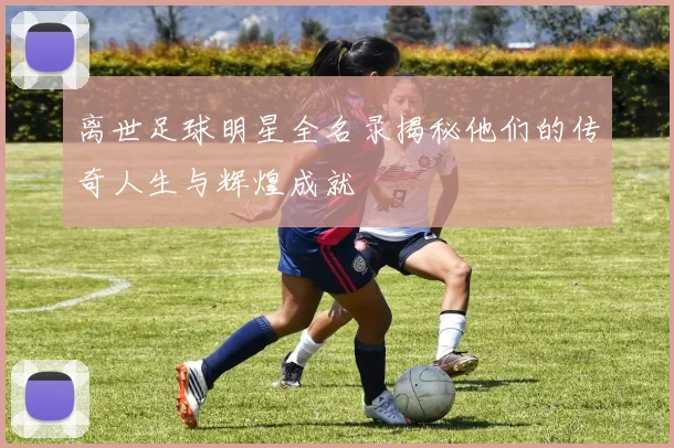 离世足球明星全名录揭秘他们的传奇人生与辉煌成就